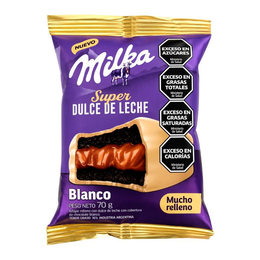 Alfajor Milka Super Doce De Leite Chocolate Branco 70G