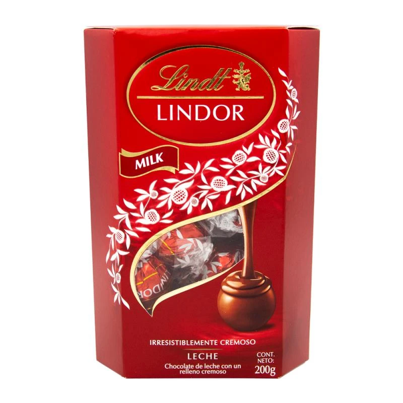 Bombom Lindt Lindor Ao Leite 200G Caixa Regular