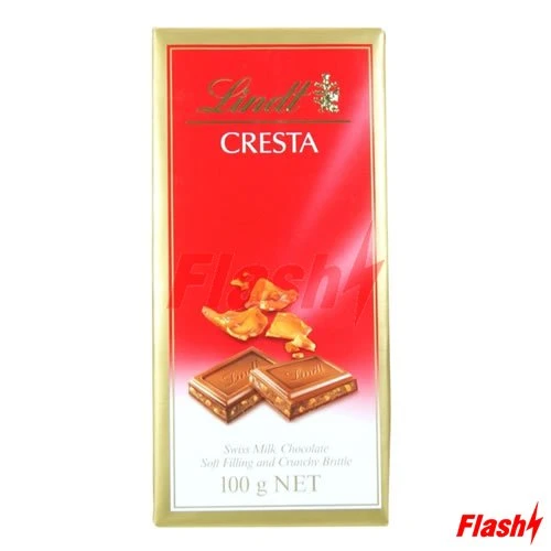 Barra Chocolate Lindt Cresta Ao Leite e Crocante 100G
