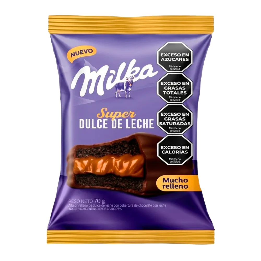 Alfajor Milka Super Doce De Leite Chocolate Ao Leite 70G