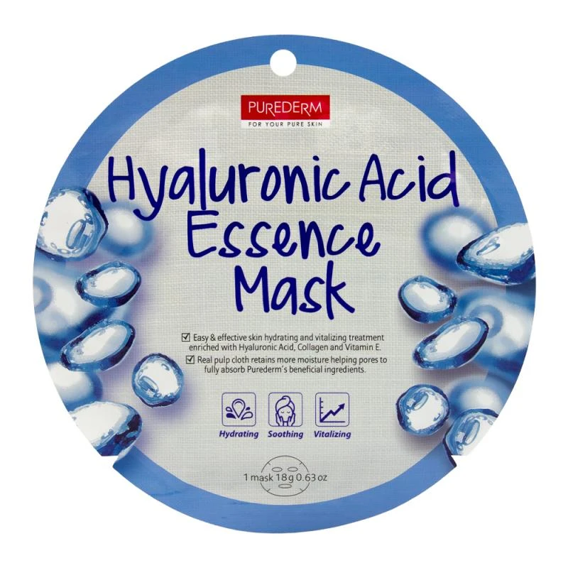 Máscara Facial Purederm Com Ácido  Hialurônico 1 Unidade