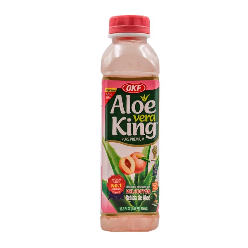 Suco de Pêssego Okf Com Aloe Vera Garrafa Pet 500Ml