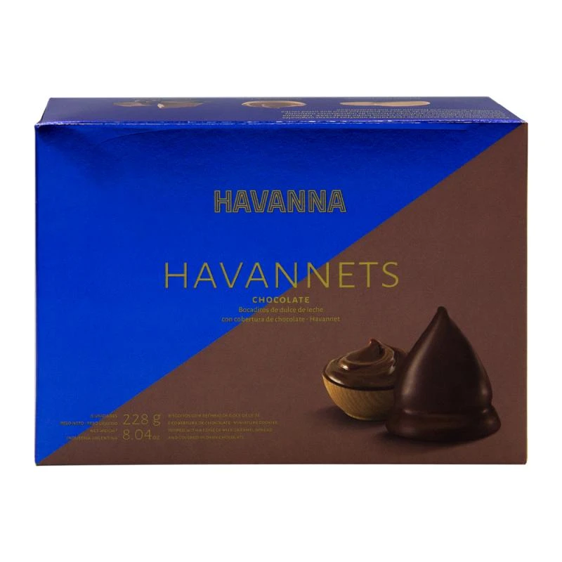 Havanete Havanna Recheio Doce de Leite Cobertura Chocolate Ao Leite Caixa c/ 6X38G