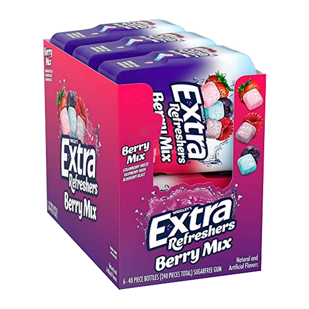 Chiclete Wrigleys Extra Refreshers Berry Caixa 6X40 Unidades