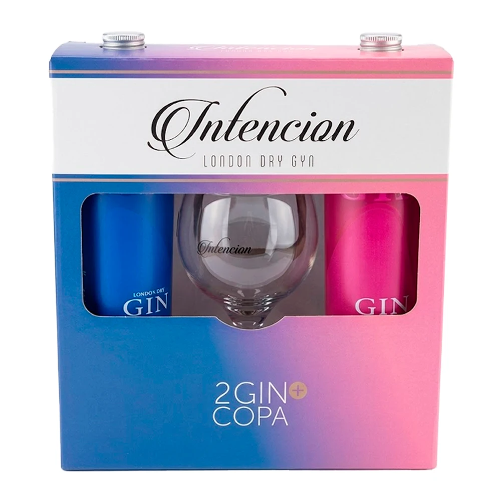 Gin Intención  2X900Ml Original + Strawberry + Copo