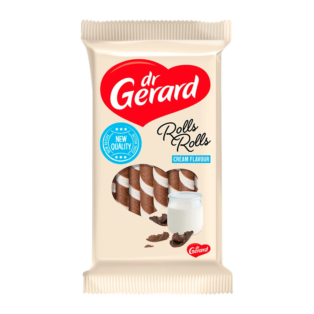 Canudinho Wafer Crocante Dr Gerard Rolls Creme Pacote 112G