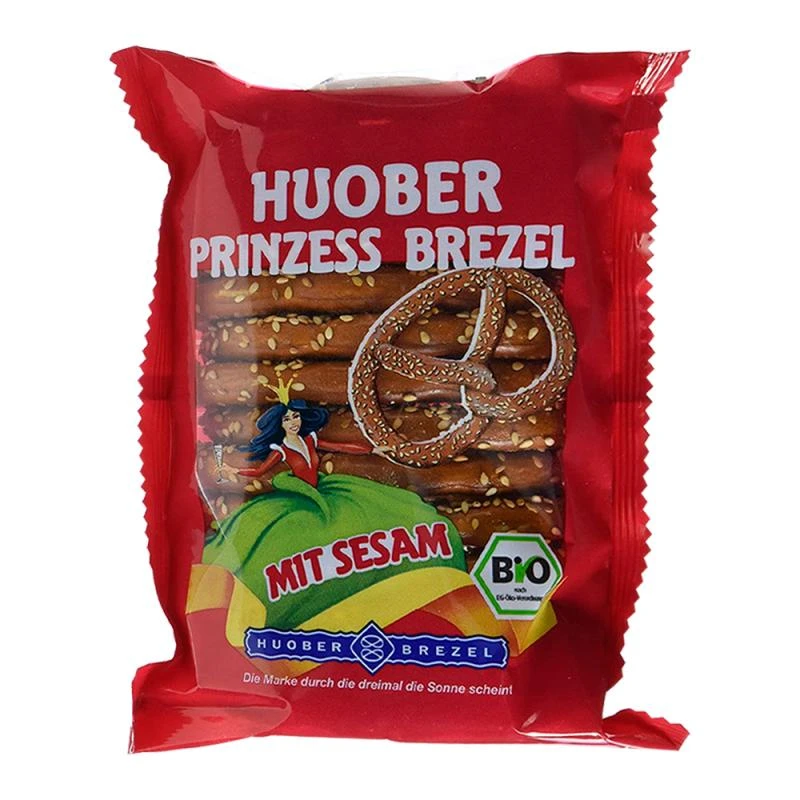 Salgadinho Pretzel Com Gergelim Prinzess Brezel Pacote 125G Huober
