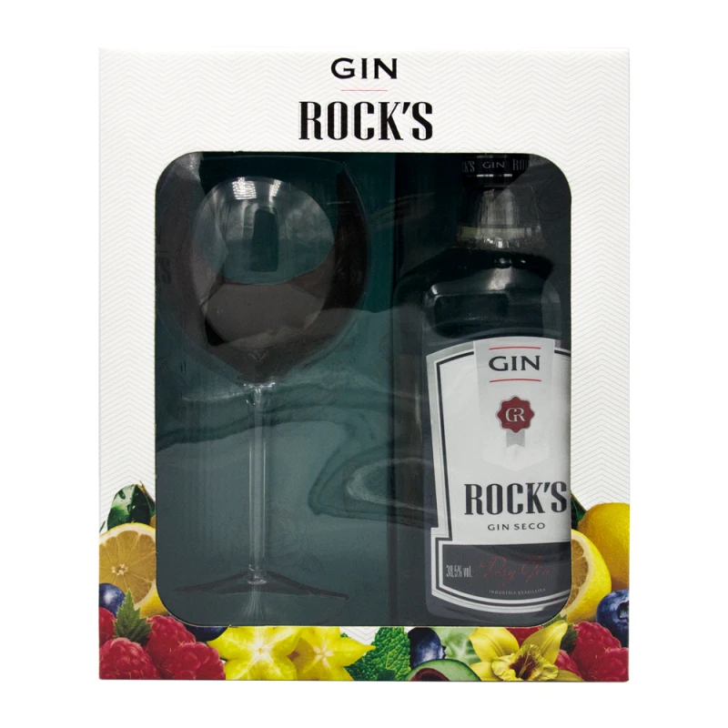 Gin Rocks Dry Pack 1 Garrafa de 1Litro+Copo
