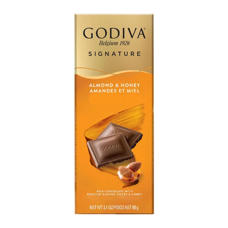 Barra de Chocolate Godiva Signature Amêndoa e Mel 90G