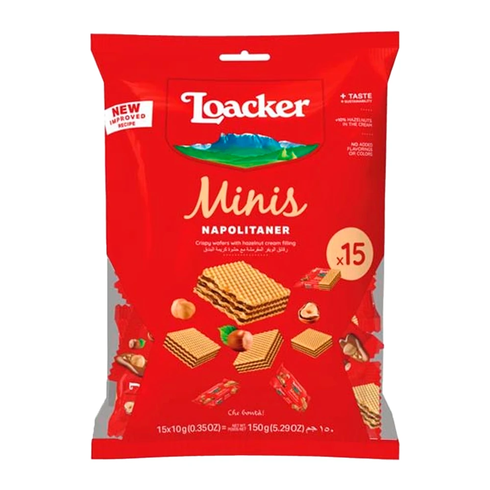 Biscoito Wafer Loacker Napolitaner Mini 150G