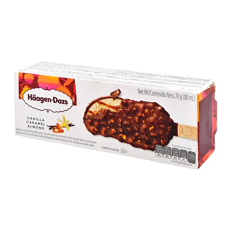 Sorvete Haagen Dazs Baunilha Caramel Palito 80Ml