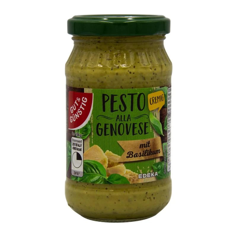 Molho Pesto Alla Genovese Com Manjericão 190G Edeka 