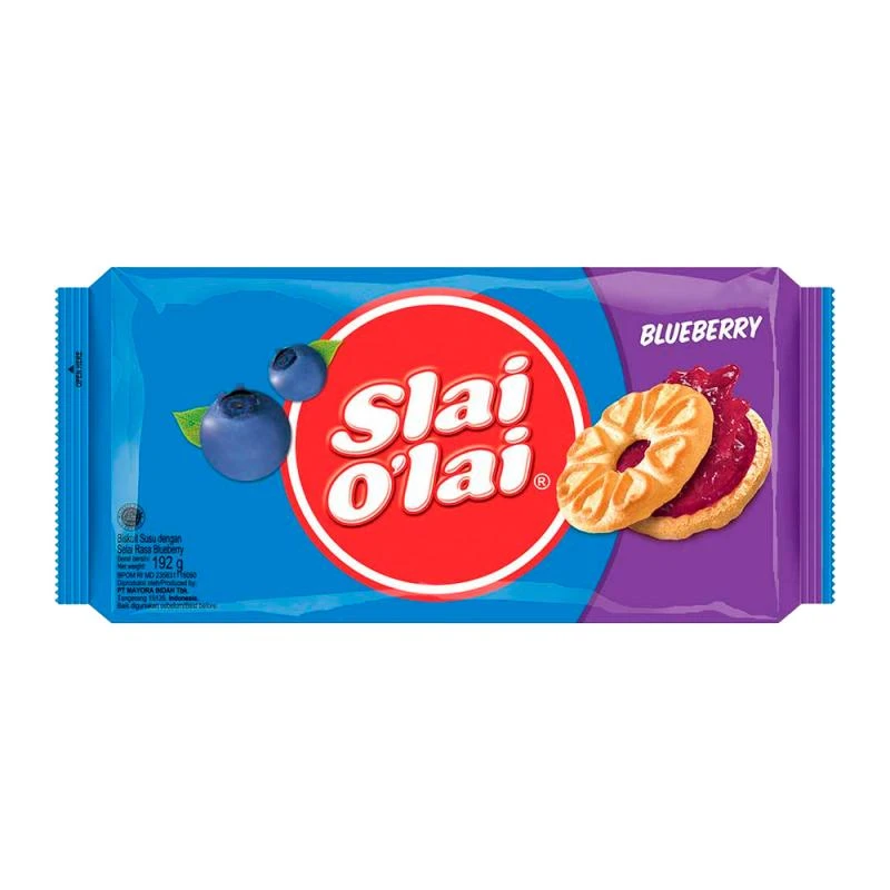 Biscoito Slai Olai Recheio Creme de Mirtilo 32G 
