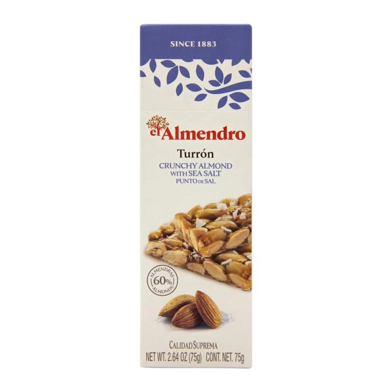 Torrone Crocante de Amêndoas Com Sal El Almendro 75G