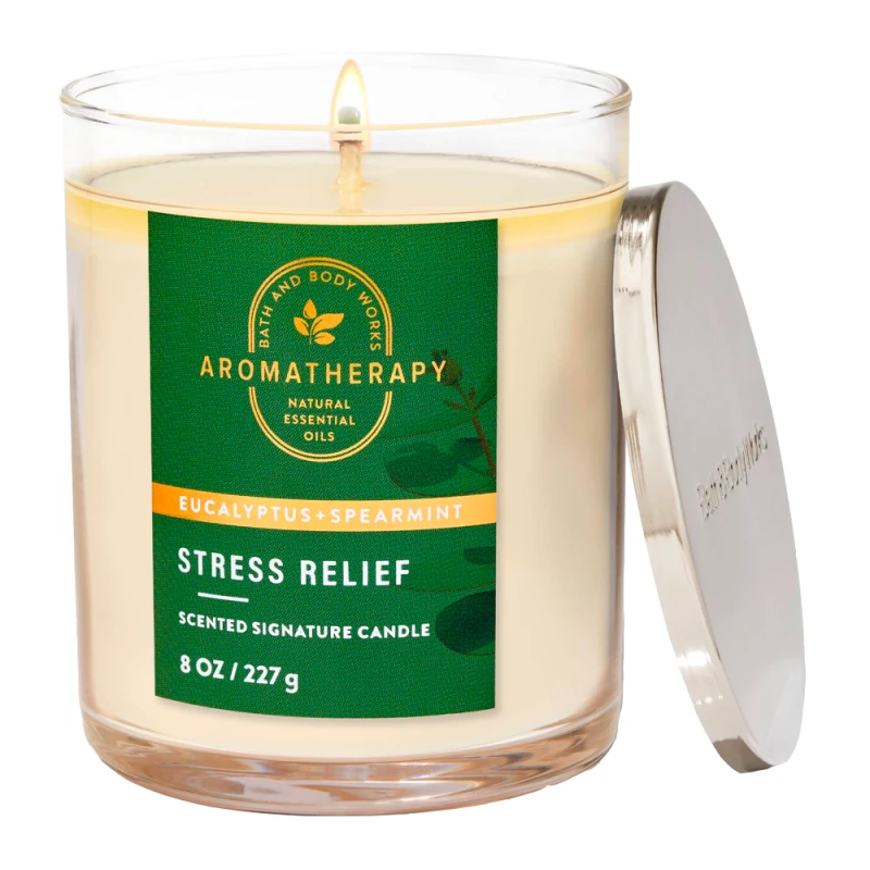 Vela Aromática Bath & Body Works Eucalyptus Spearmint Stress Relief 227G