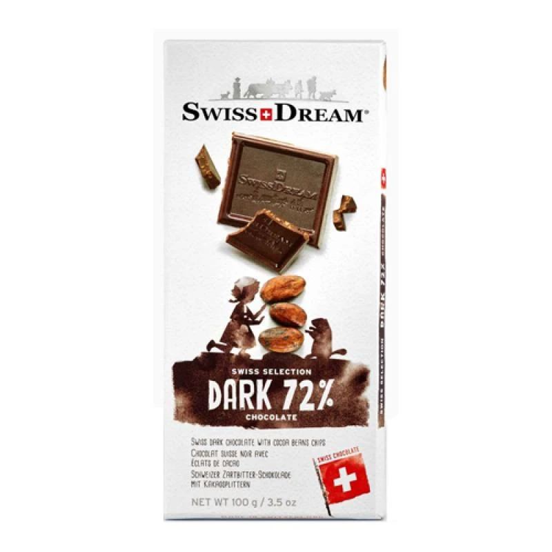 Barra Chocolate Swiss Dream Dark 72% 100G