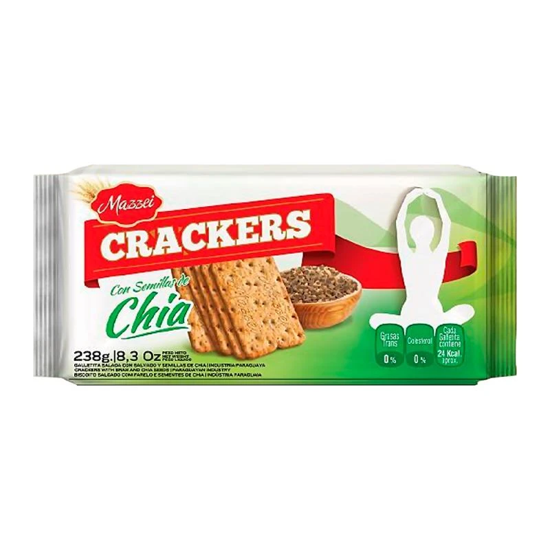 Biscoito Mazzei Salgado Com Sementes de Chia 245G