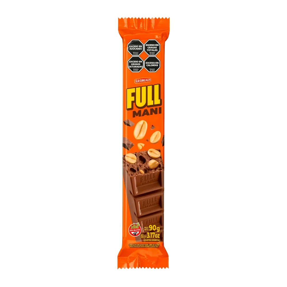 Barra Chocolate Georgalos Full Maní 90G