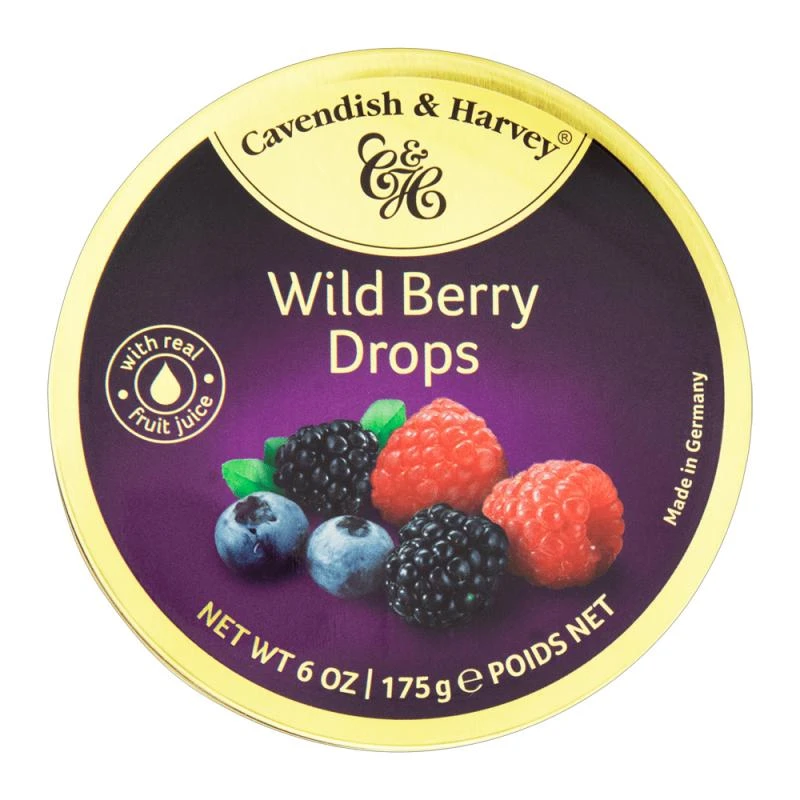 Bala Cavendish Wild Berry Drops Lata 175G
