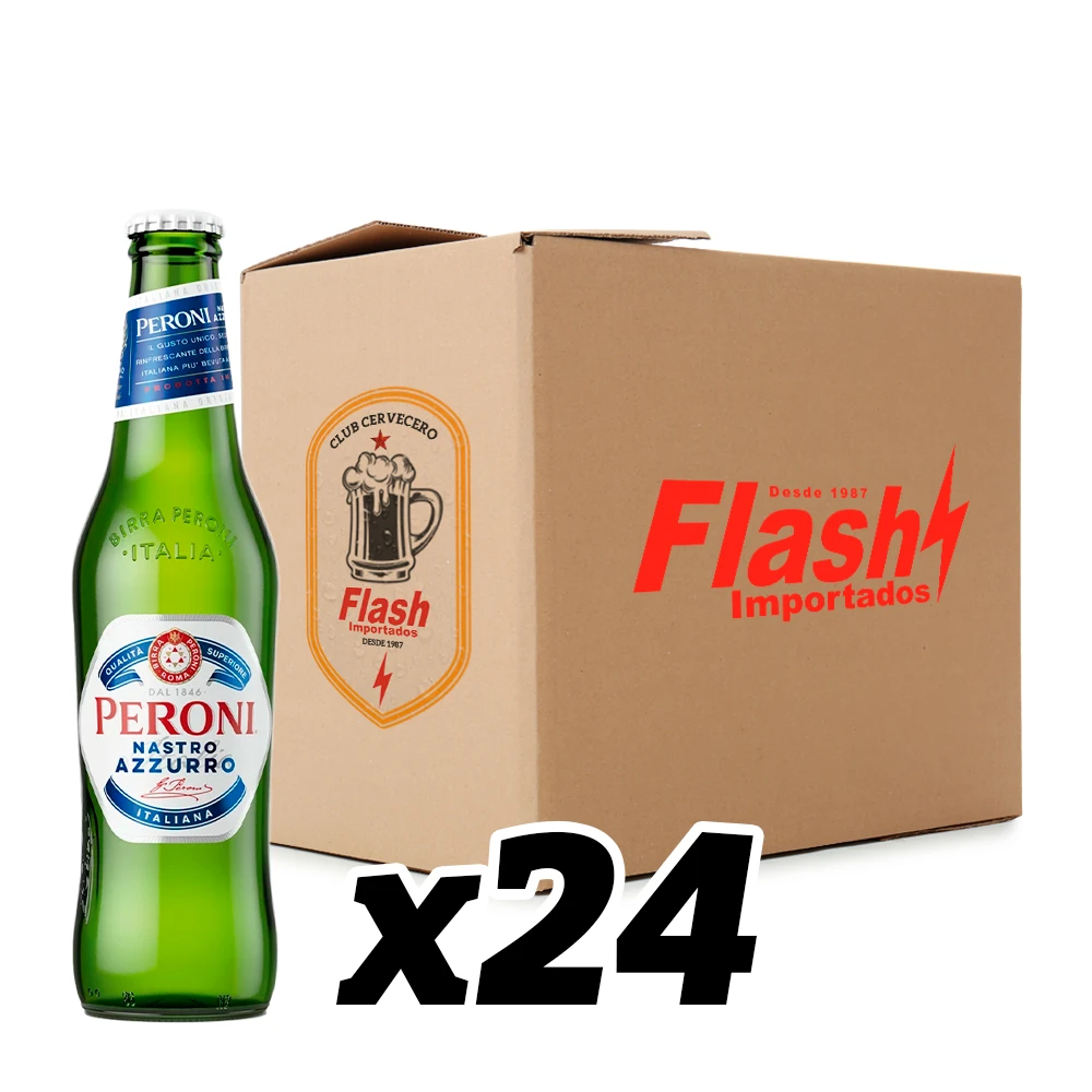 Cerveja Peroni Long Neck Caixa com 24x330ml
