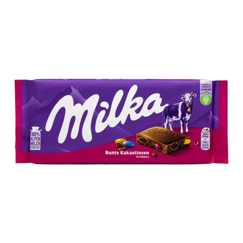 Barra Chocolate Milka Com Confete (M&M) 100G