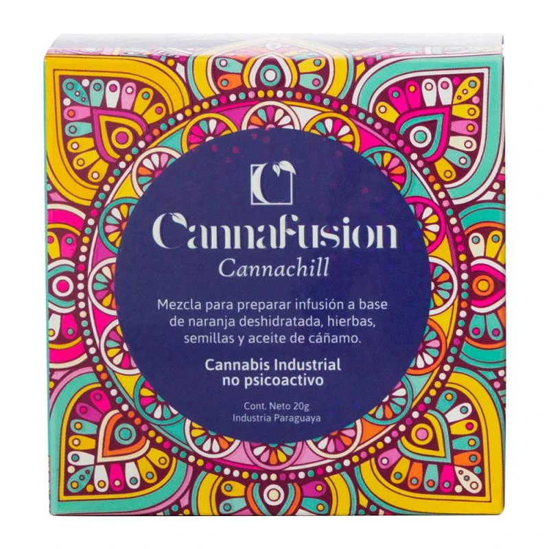 Chá Cannachill Base de Laranja, Hervas e Cannabis 10 Saquinhos 20G