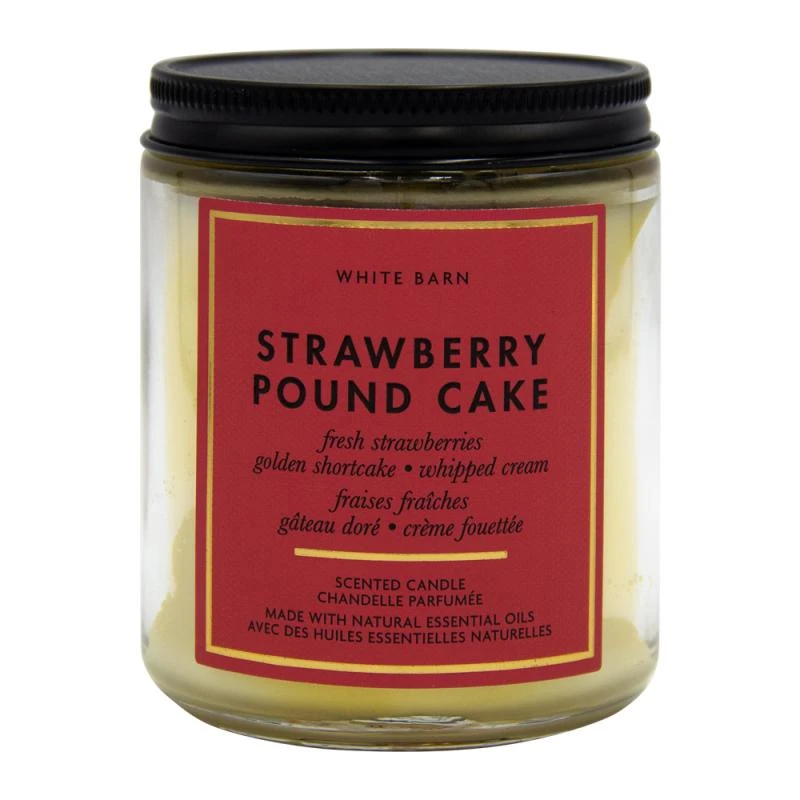 Vela Aromática Bath & Body Works Strawberry Pound Cake 198G