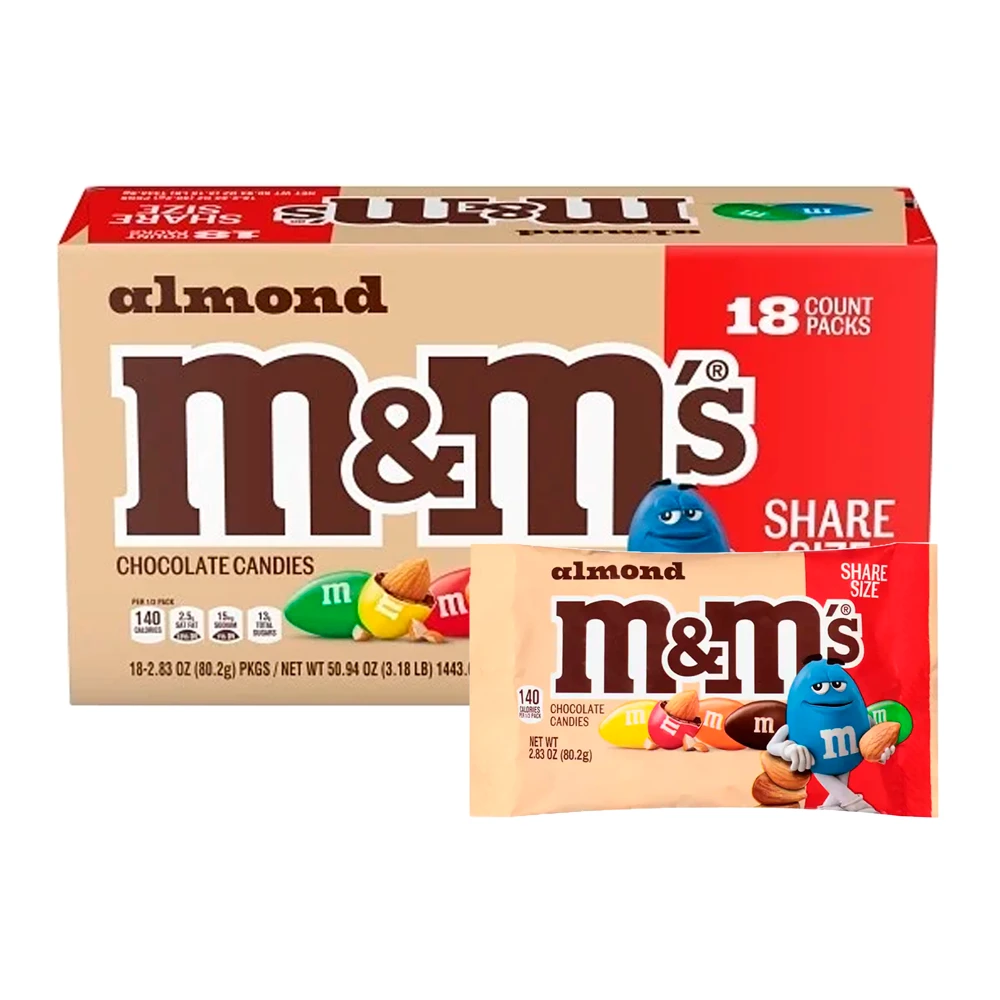 Chocolate Mars M&M Almond Caixa 18X80.2G