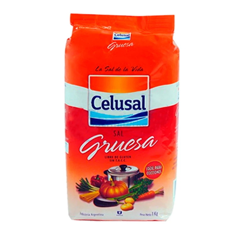 Sal Grosso Para Churrasco Celusal Pacote 1Kg