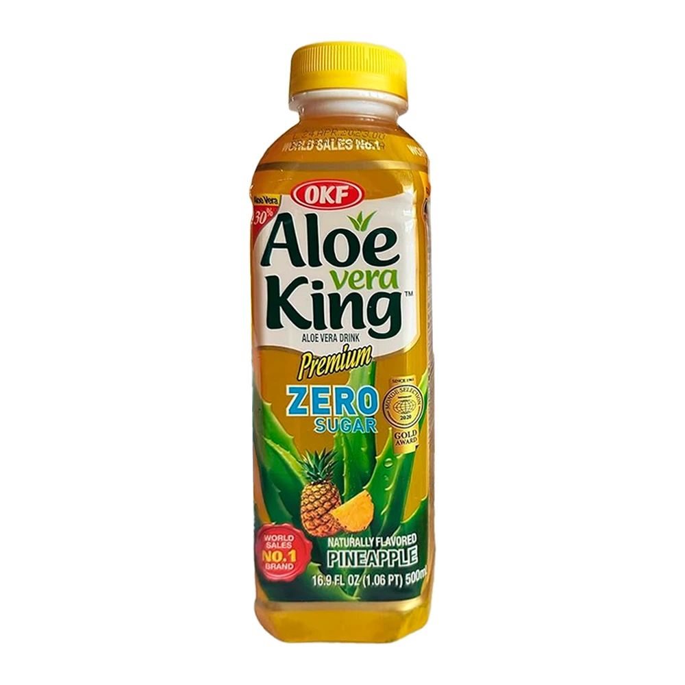 Suco de Abacaxi Sem Açucar Okf Com Aloe Vera Garrafa Pet 500Ml