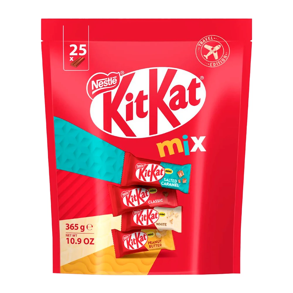 Chocolate Kit Kat 2 Finger Mix 25 Unidades Pacote 364G