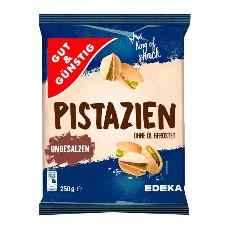 Pistache Sem Sal 250G Edeka 