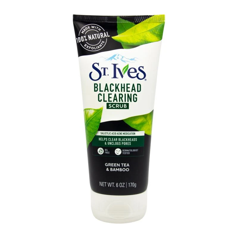 Esfoliante St Ives Limpeza de Cravos Chá Verde e Bamboo 170G
