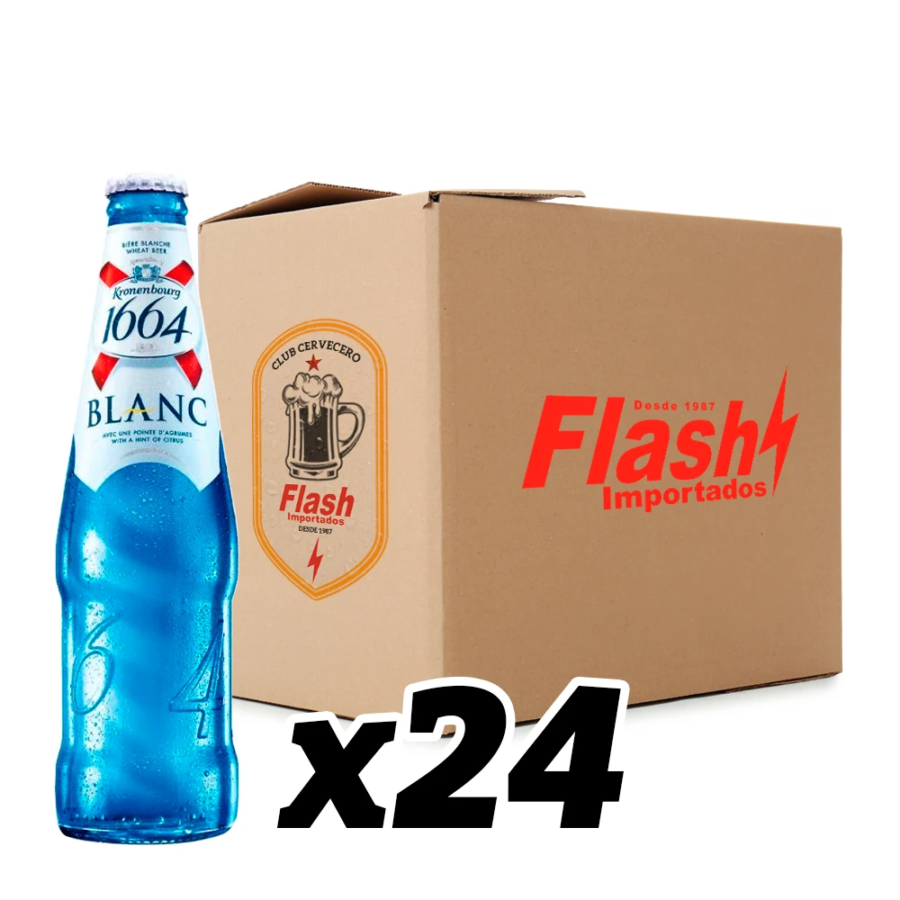 Cerveja Kronenbourg 1664 Blanc Long Neck Caixa com 24x330ml