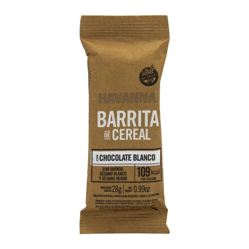 Barra de Cereal Havanna Branco 28G