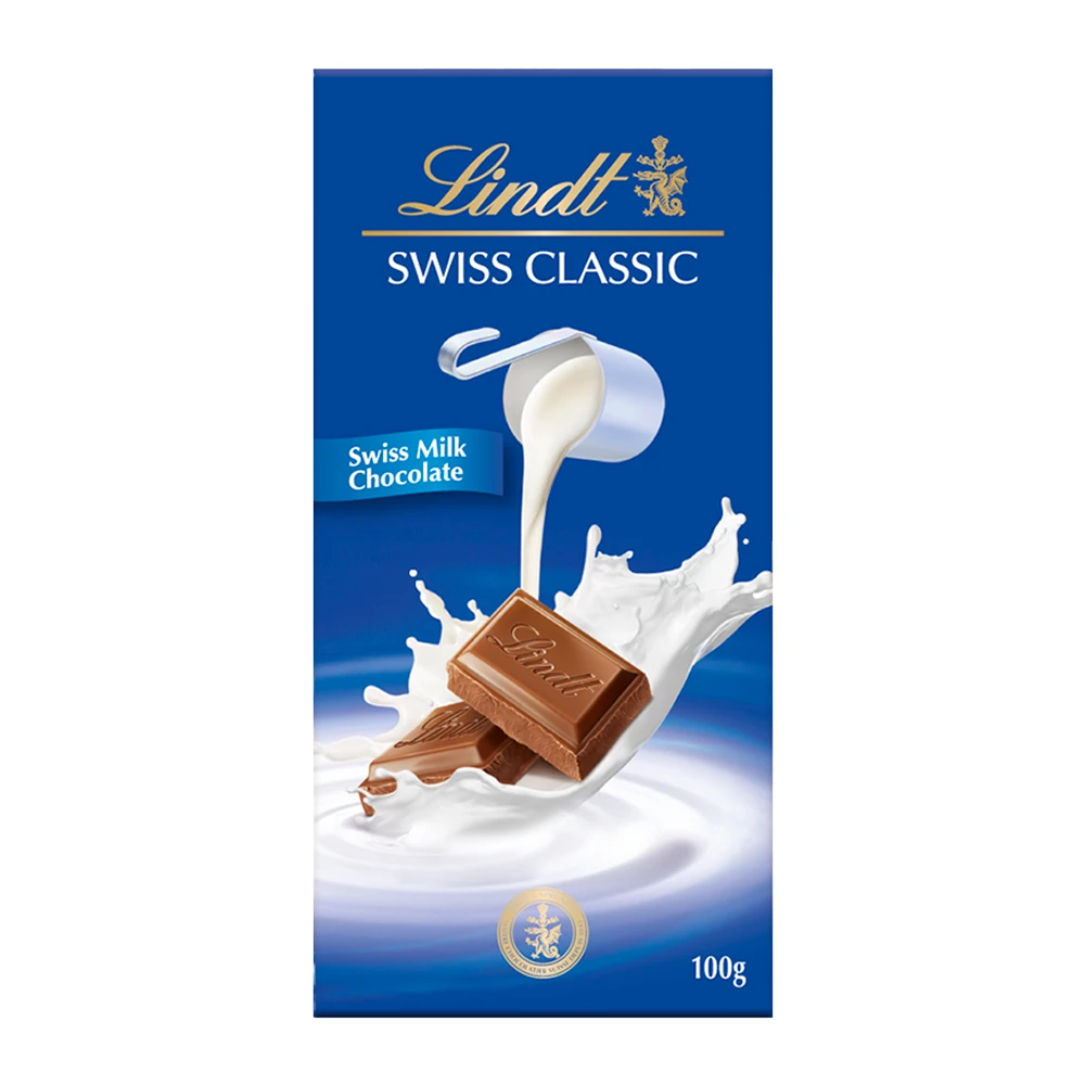 Barra Chocolate Lindt Swiss Classic Ao Leite 100G
