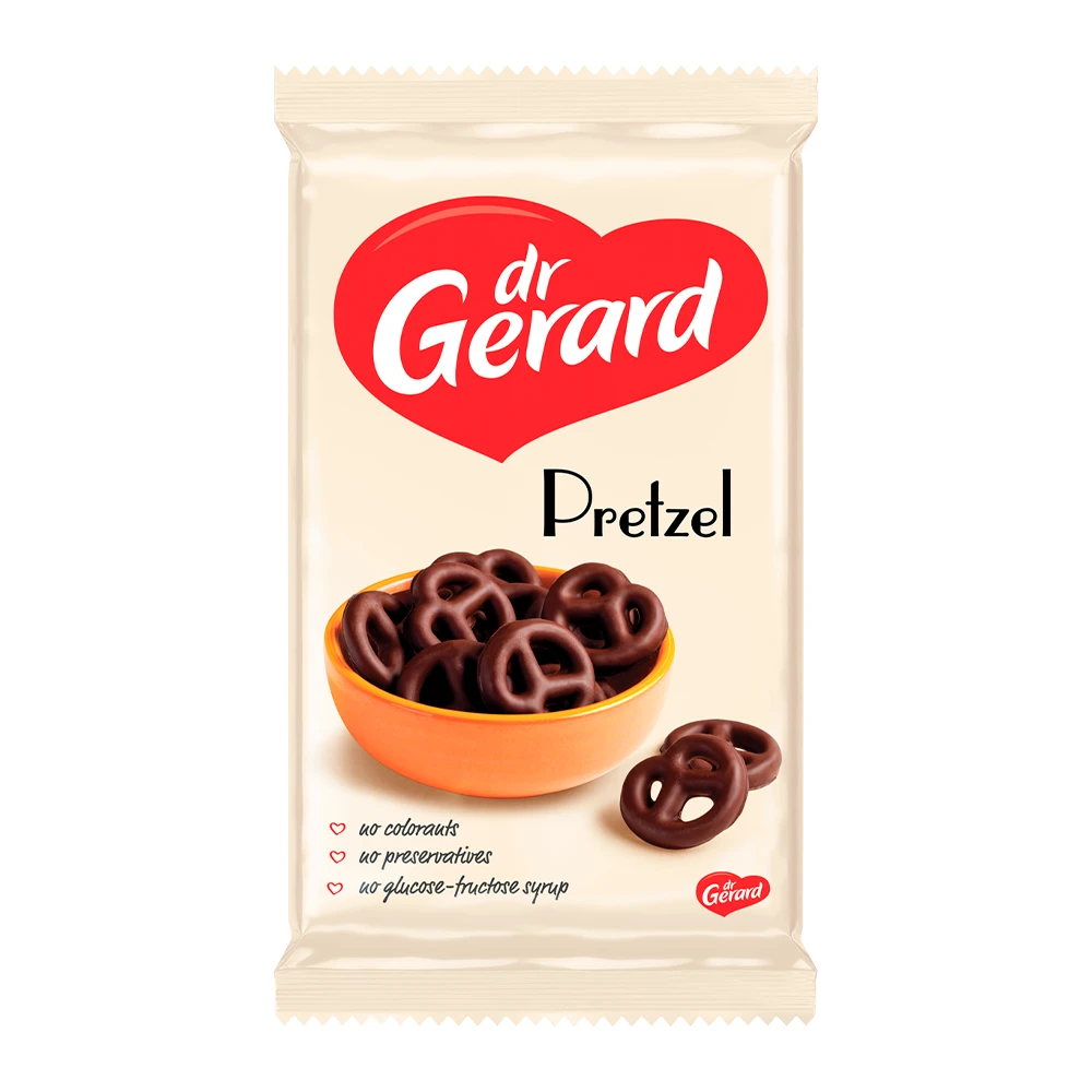 Biscoito Dr Gerard Pretzel de Chocolate Pacote 165G