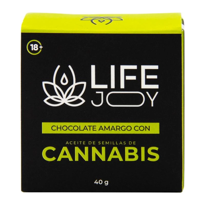 Chocolate Amargo 70% Cacao Creme de Avelã Com Cannabis (Cbd) Efeito Energizante 40G Life Joy