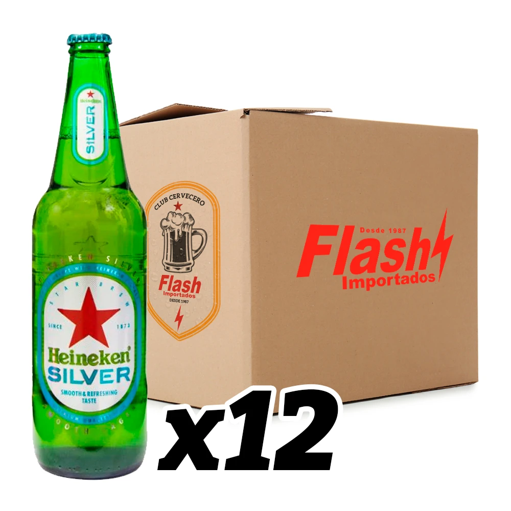 Cerveja Heineken Silver Garrafa Caixa com 12x650ml