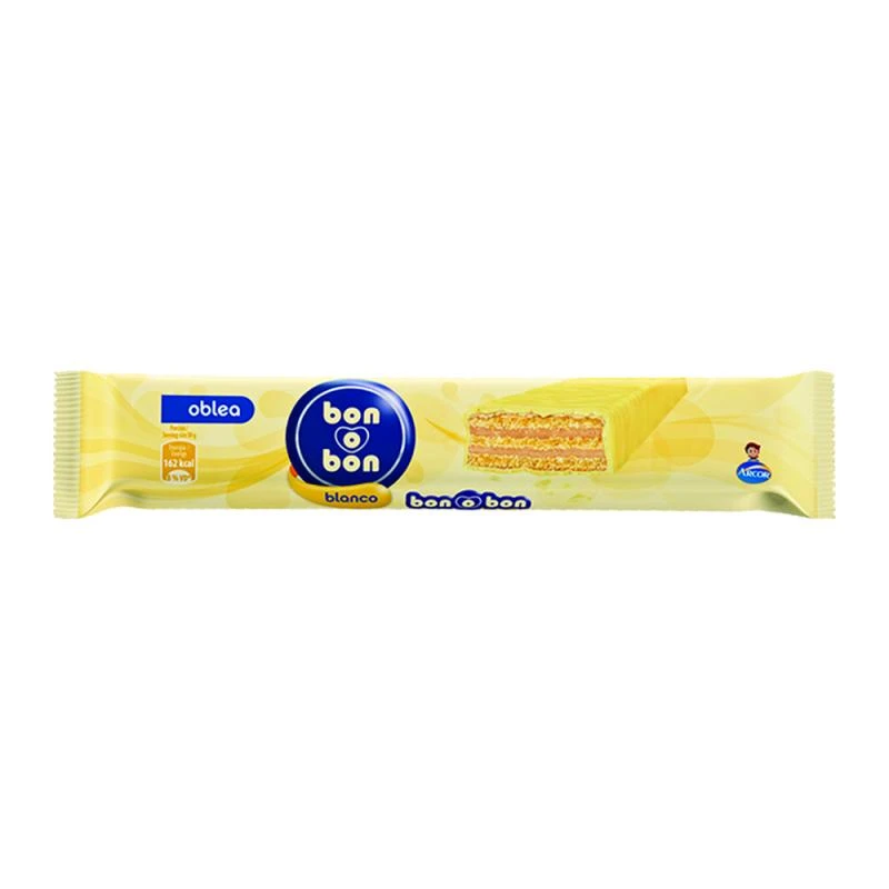 Wafer Bon o Bon Coberto Chocolate Branco 30G