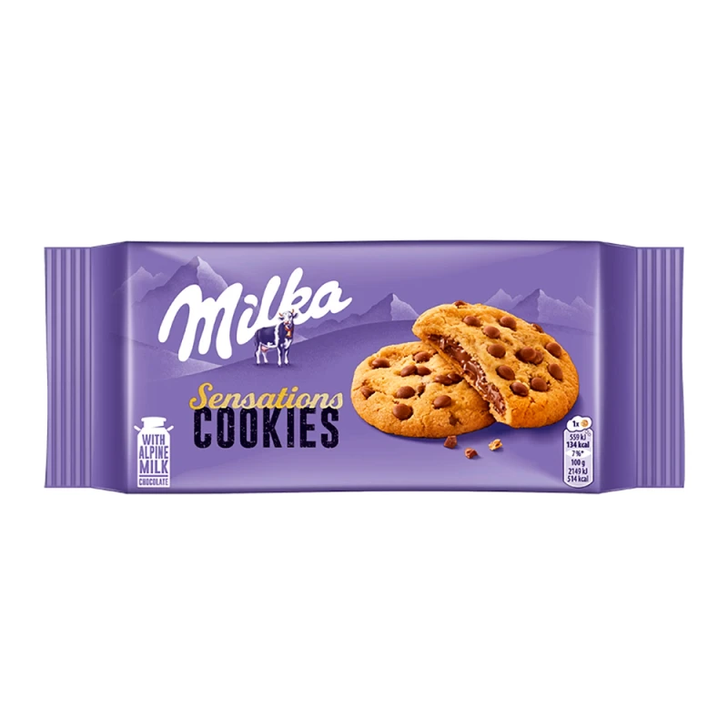 Cookies Milka Sensations Recheio Chocolate 156G