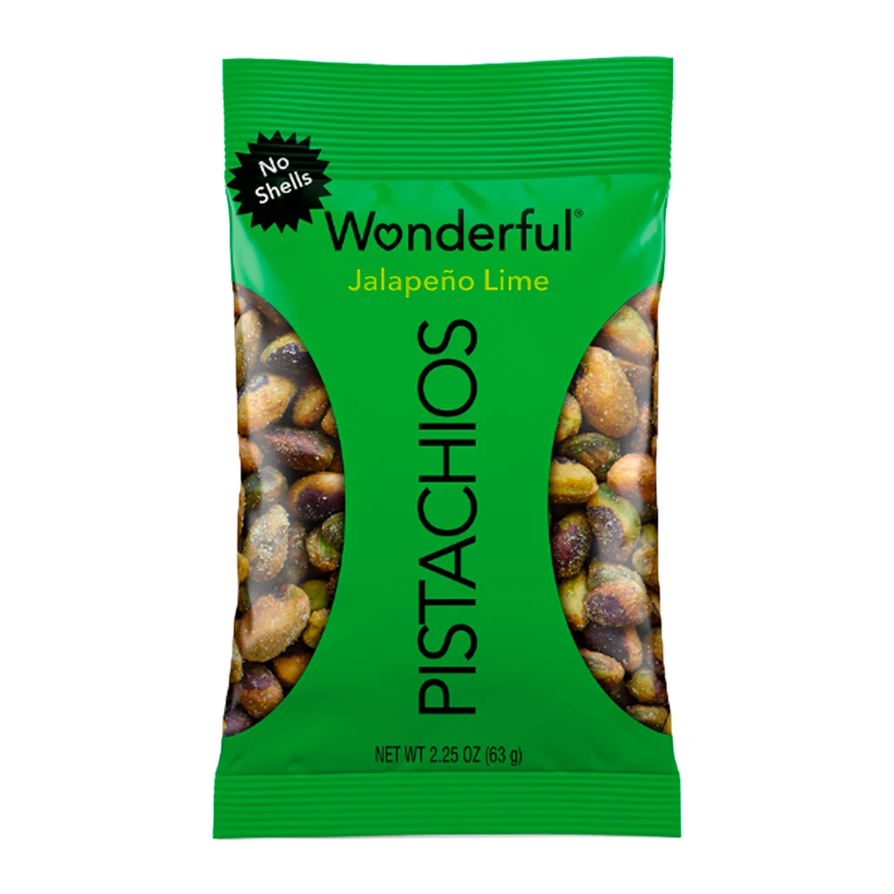 Pistache Wonderful Sem Casca Jalapeno Lime Pacote 63G