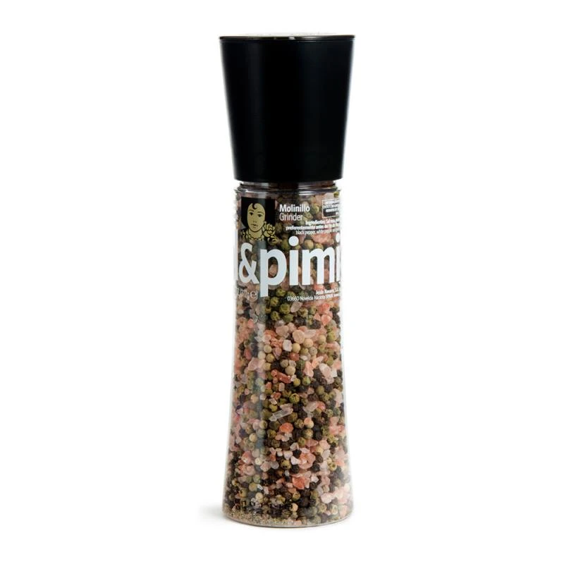 Mix de Sal Rosa Carmencita Pimentas Com Moedor 360G