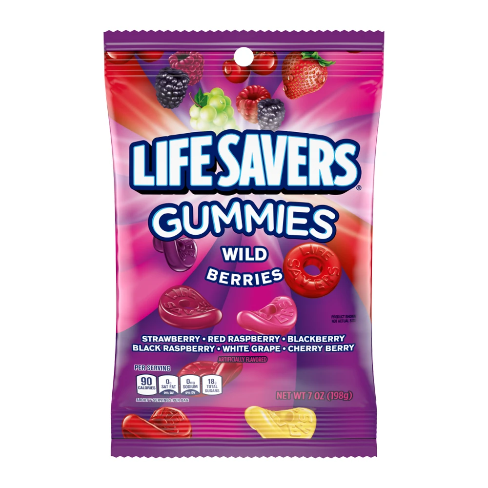 Bala de Gelatina Life Savers Gummies Wild Berries Pacote 198G