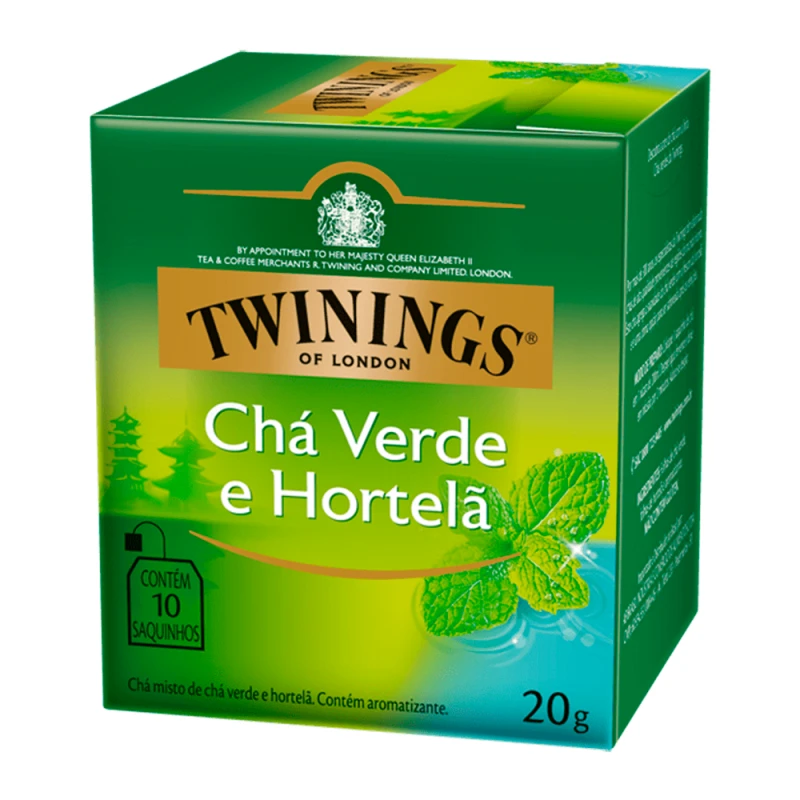 Chá Verde e Hortelã 10 Saquinhos Twinings