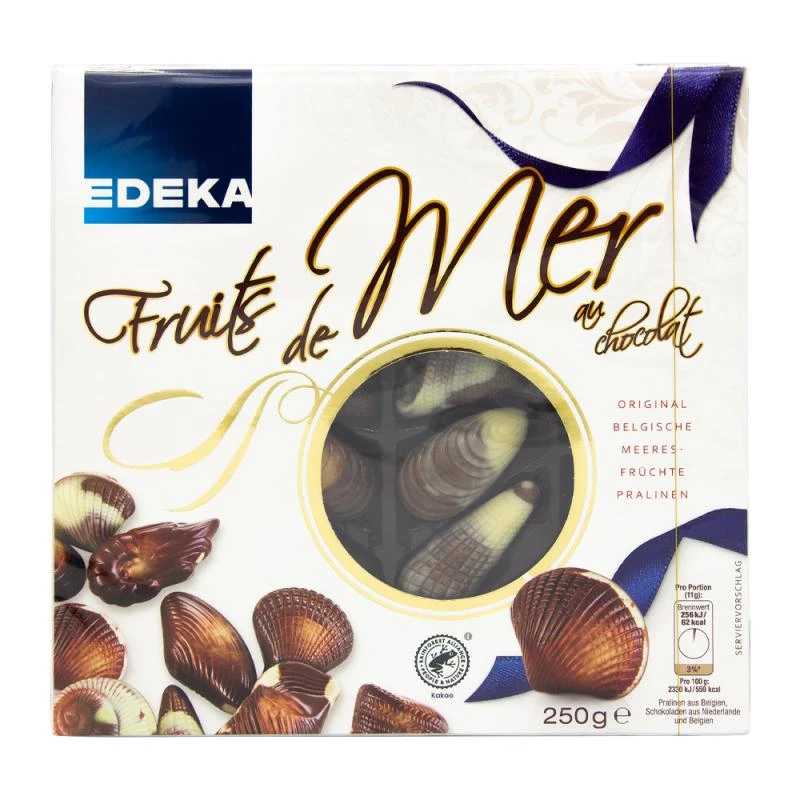 Caixa de Bombom Conchas do Mar Original 250G Edeka