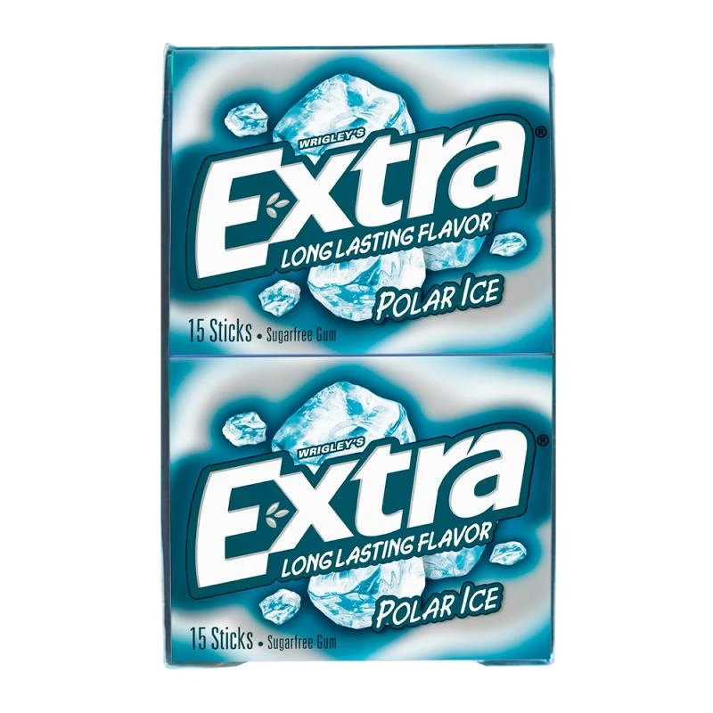 Chiclete Sem Açucar Extra Menta Polar Caixa Com 10 Unidades