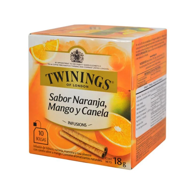 Chá Sabor Laranja, Manga e Canela 10 Saquinhos Twinings