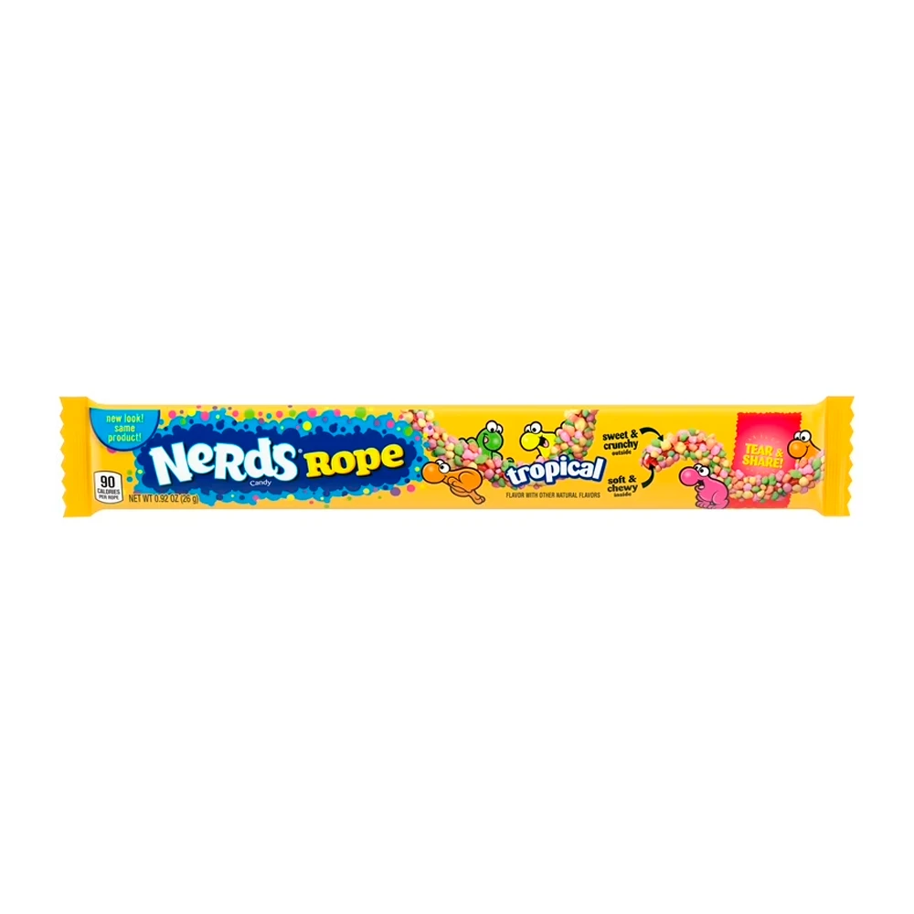 Bala de Gelatina Wonka Nerds Tropical Tubo Pacote 26G