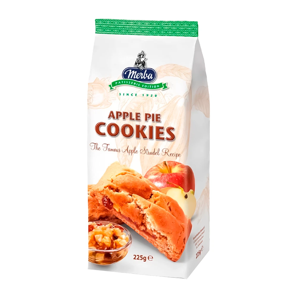 Biscoito Merba Cookies Apple Pie Pacote 225G